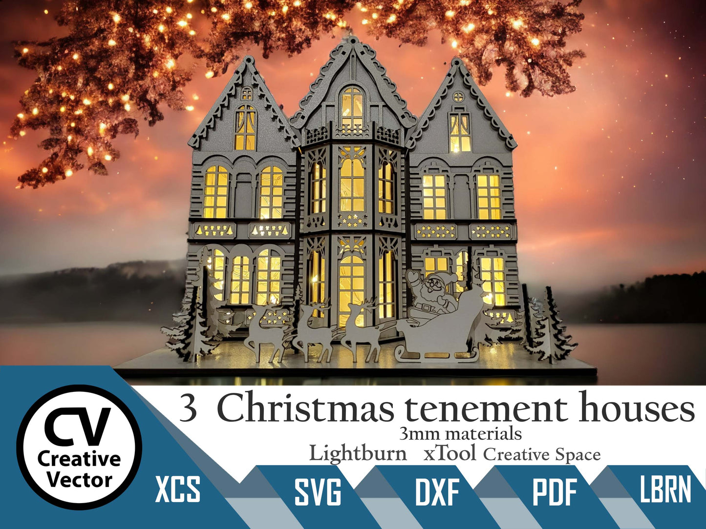 3 Christmas houses, tenement houses