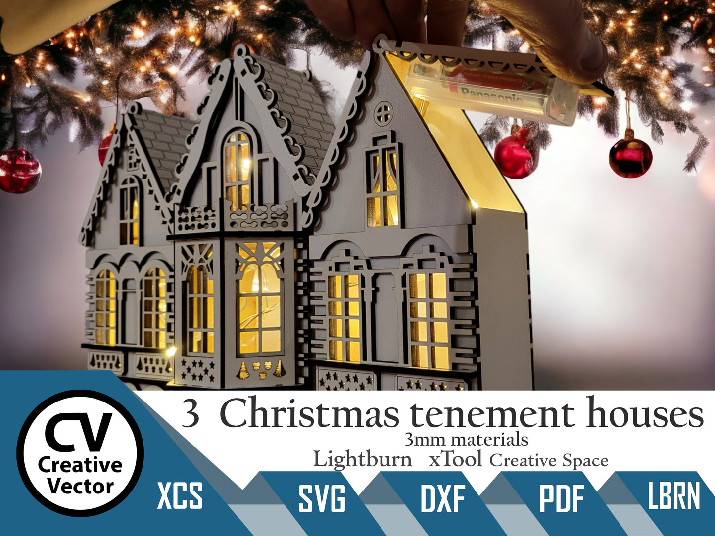 3 Christmas houses, tenement houses