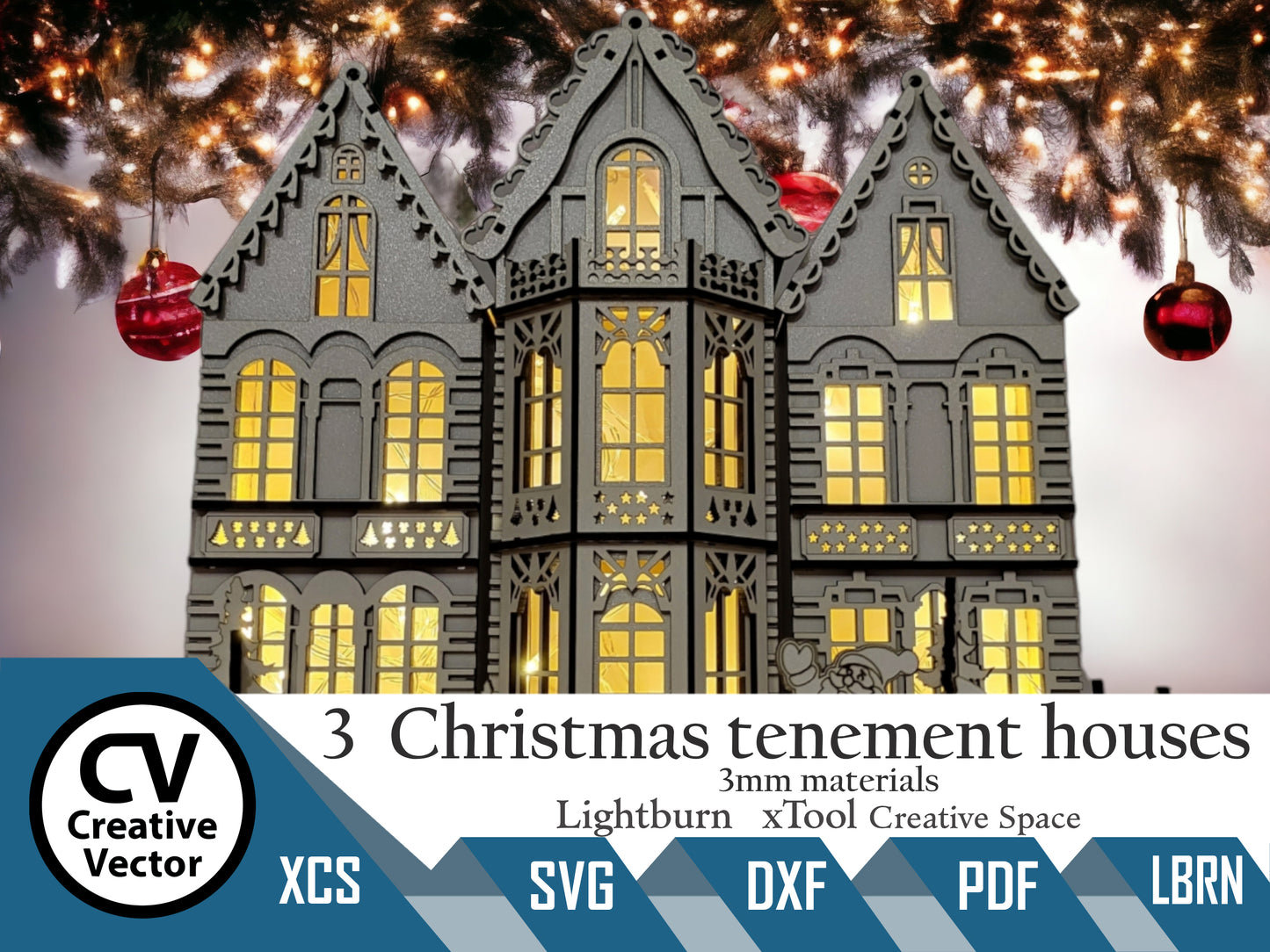 3 Christmas houses, tenement houses