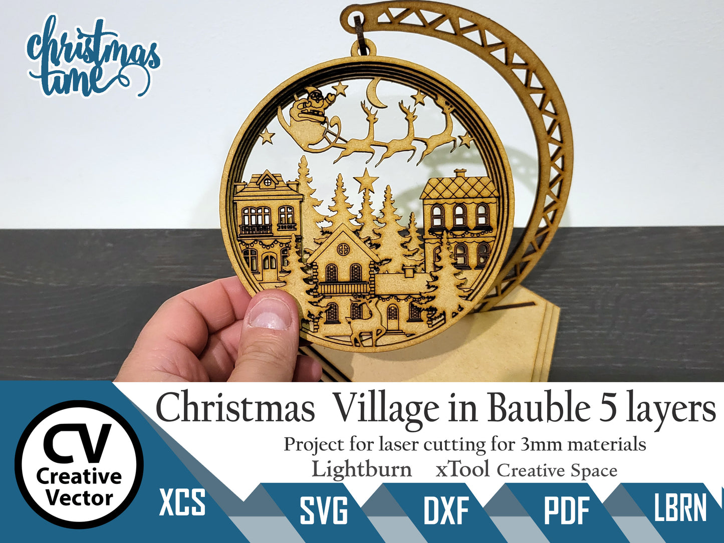 Christmas Village in Bauble 5 layers