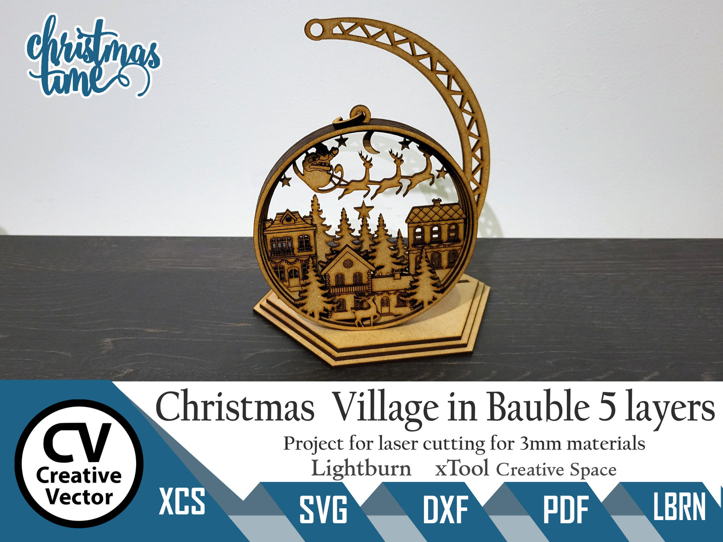Christmas Village in Bauble 5 layers