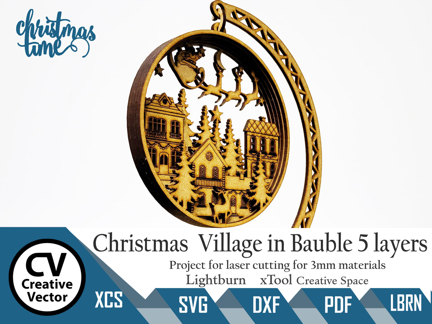 Christmas Village in Bauble 5 layers