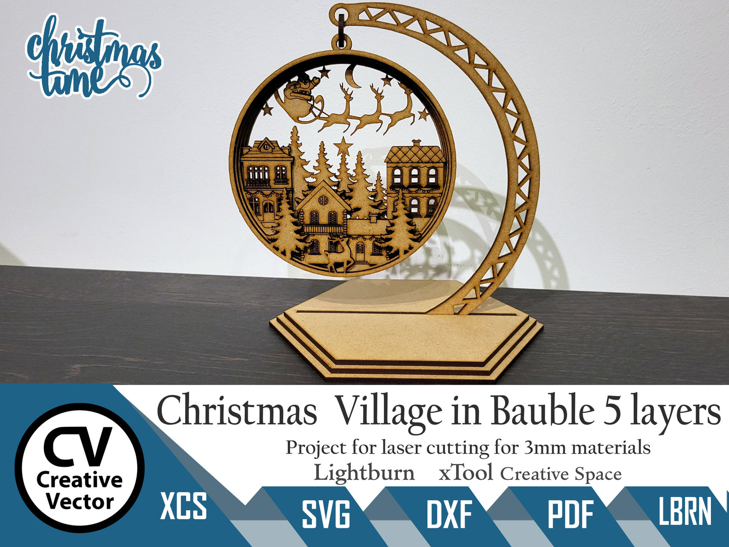 Christmas Village in Bauble 5 layers