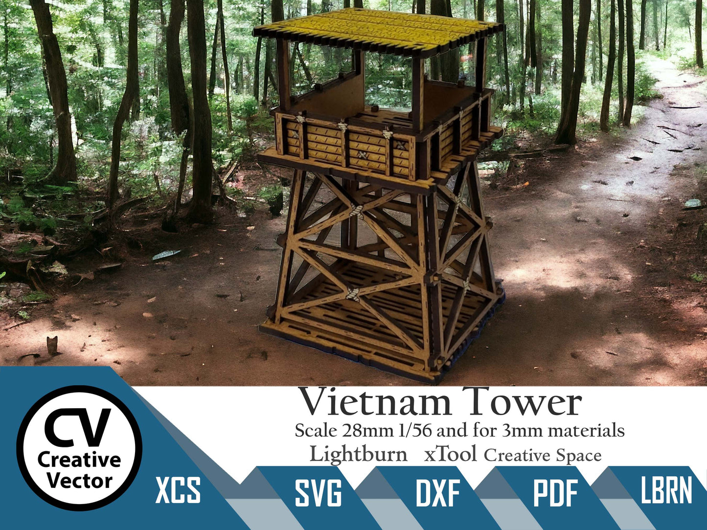 Vietnamská věž v měřítku 28 mm
