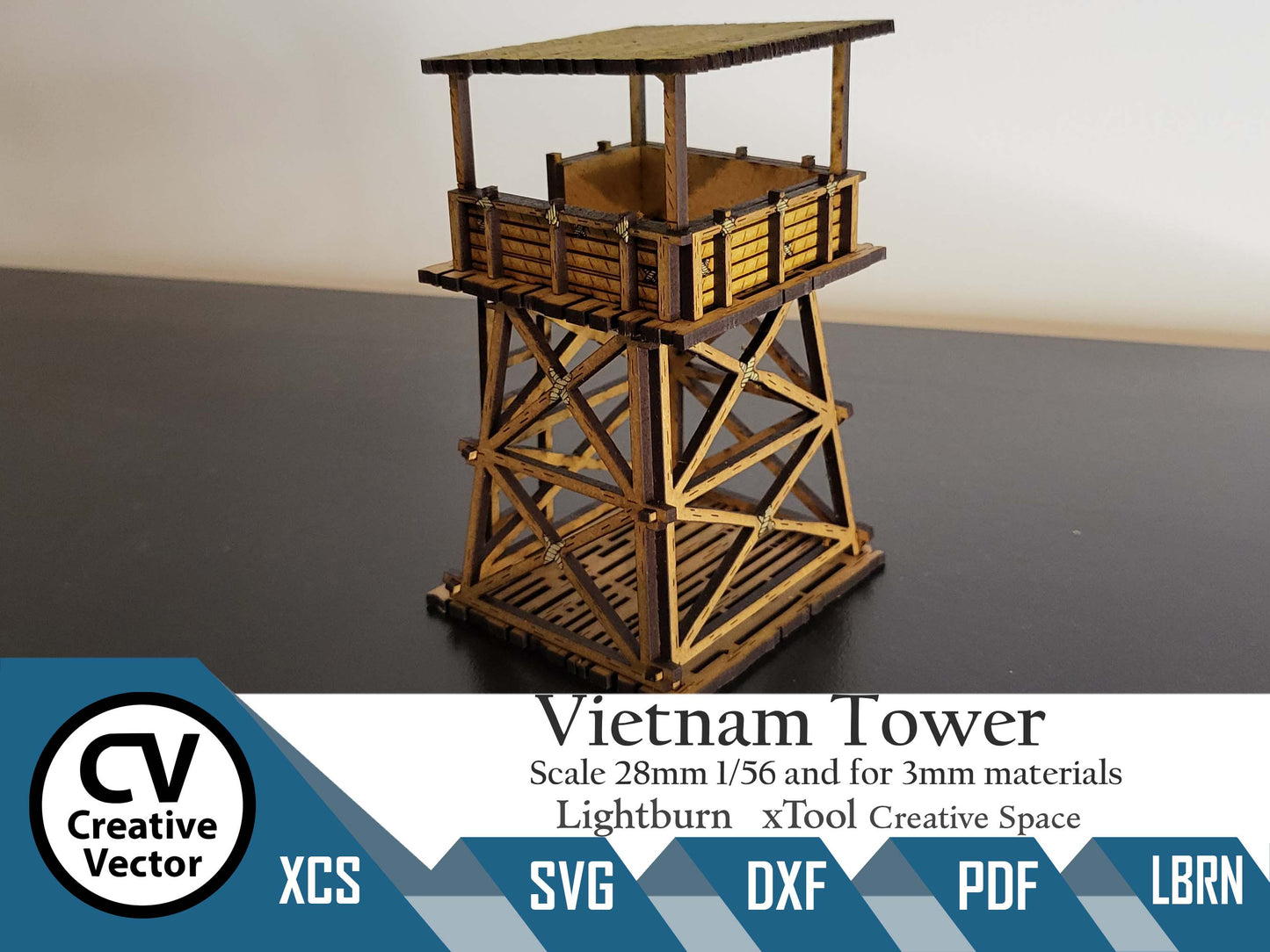 Vietnamská věž v měřítku 28 mm
