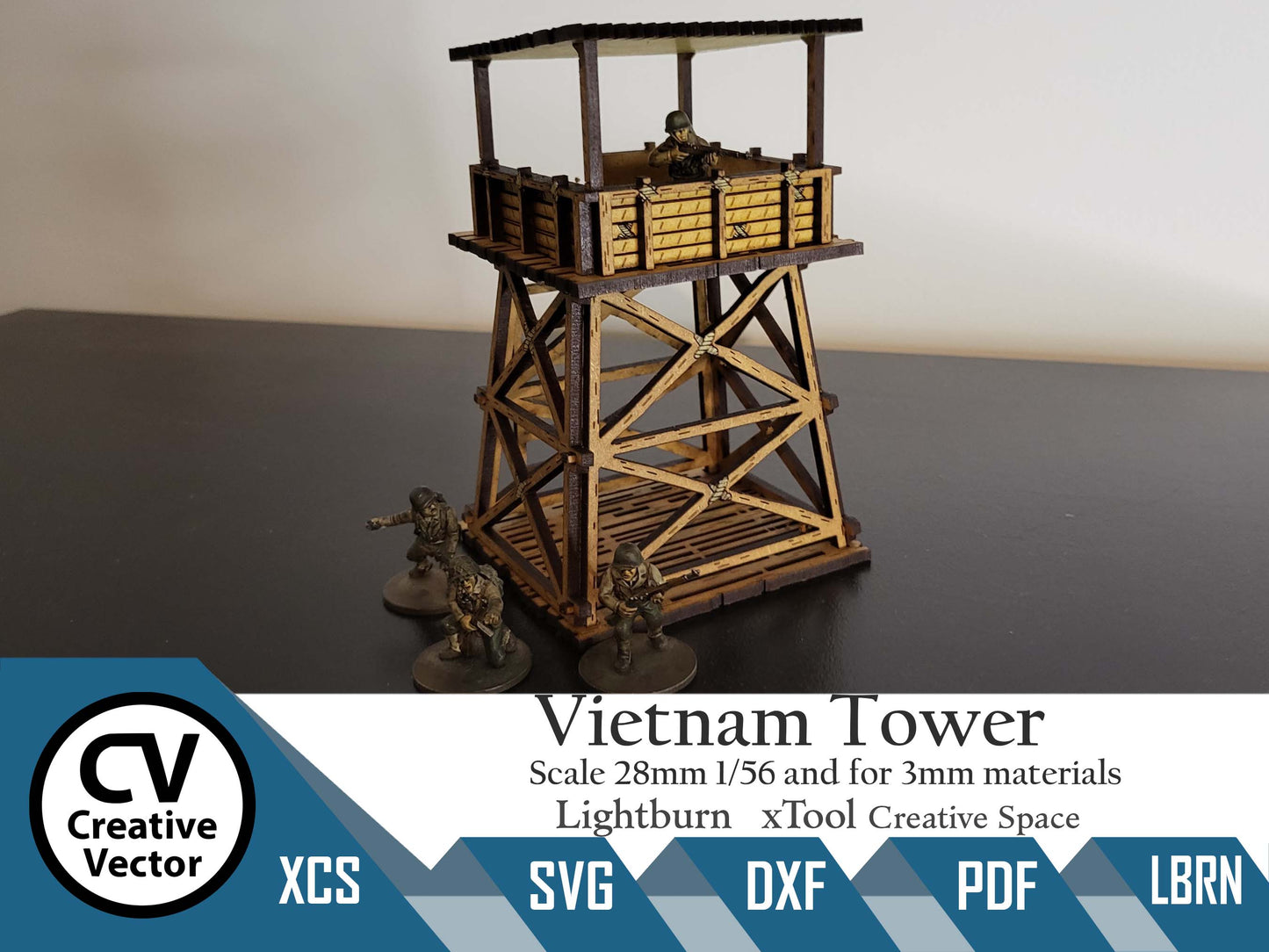 Vietnamská věž v měřítku 28 mm
