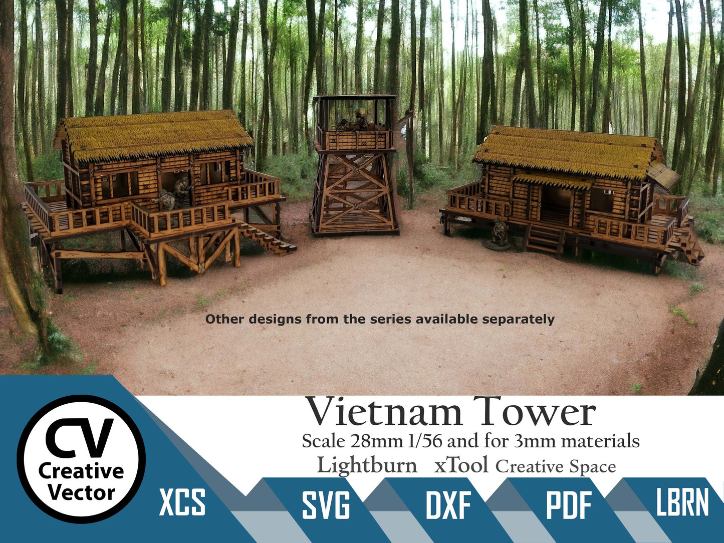 Vietnamská věž v měřítku 28 mm