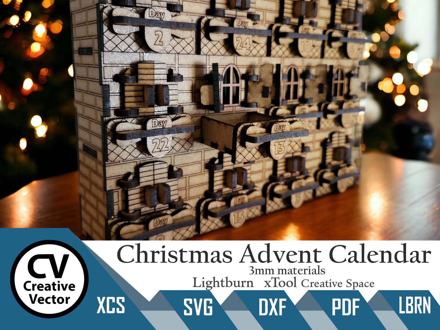 Christmas Advent Calendar with a Nativity Scene
