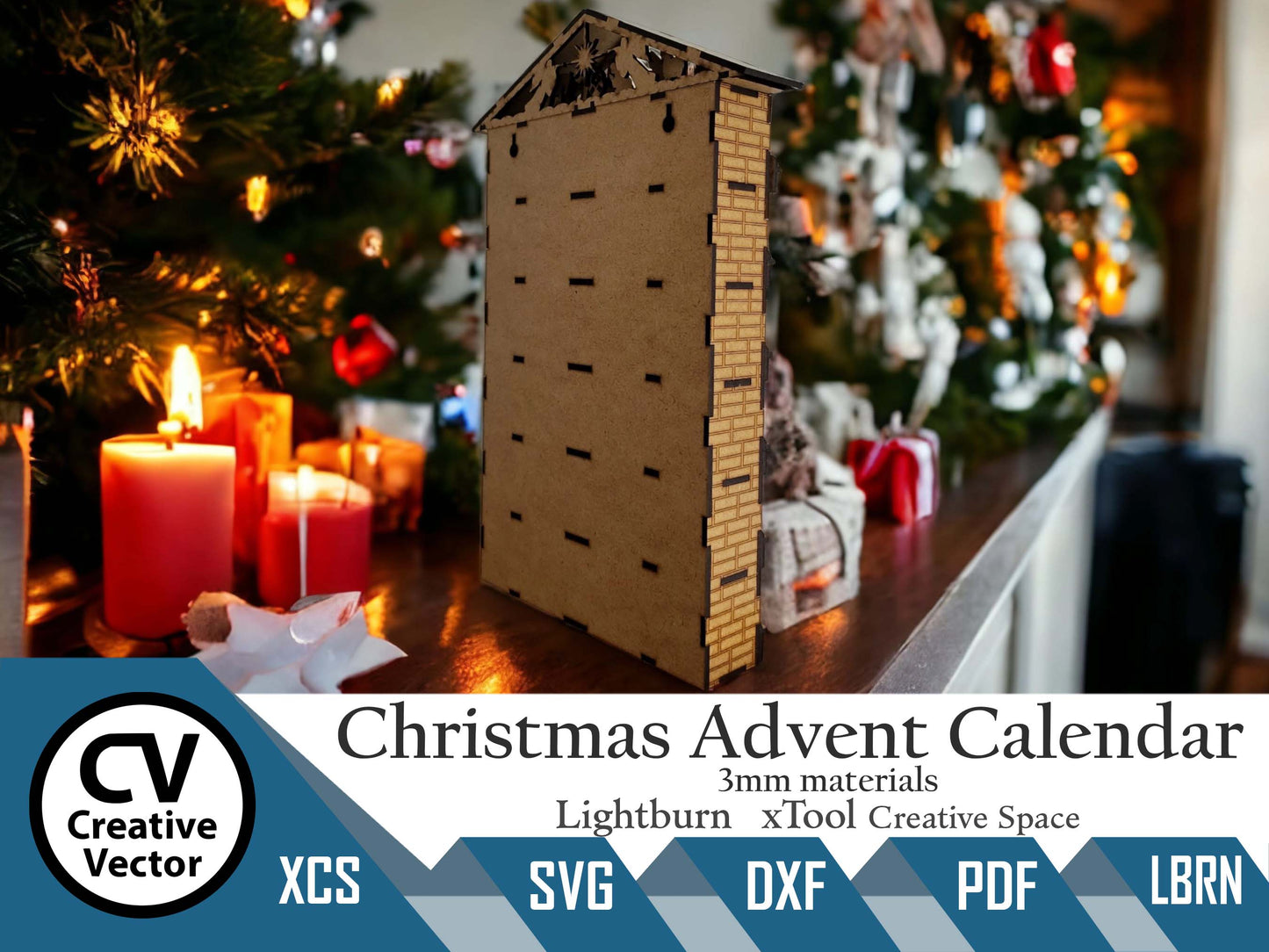 Christmas Advent Calendar with a Nativity Scene