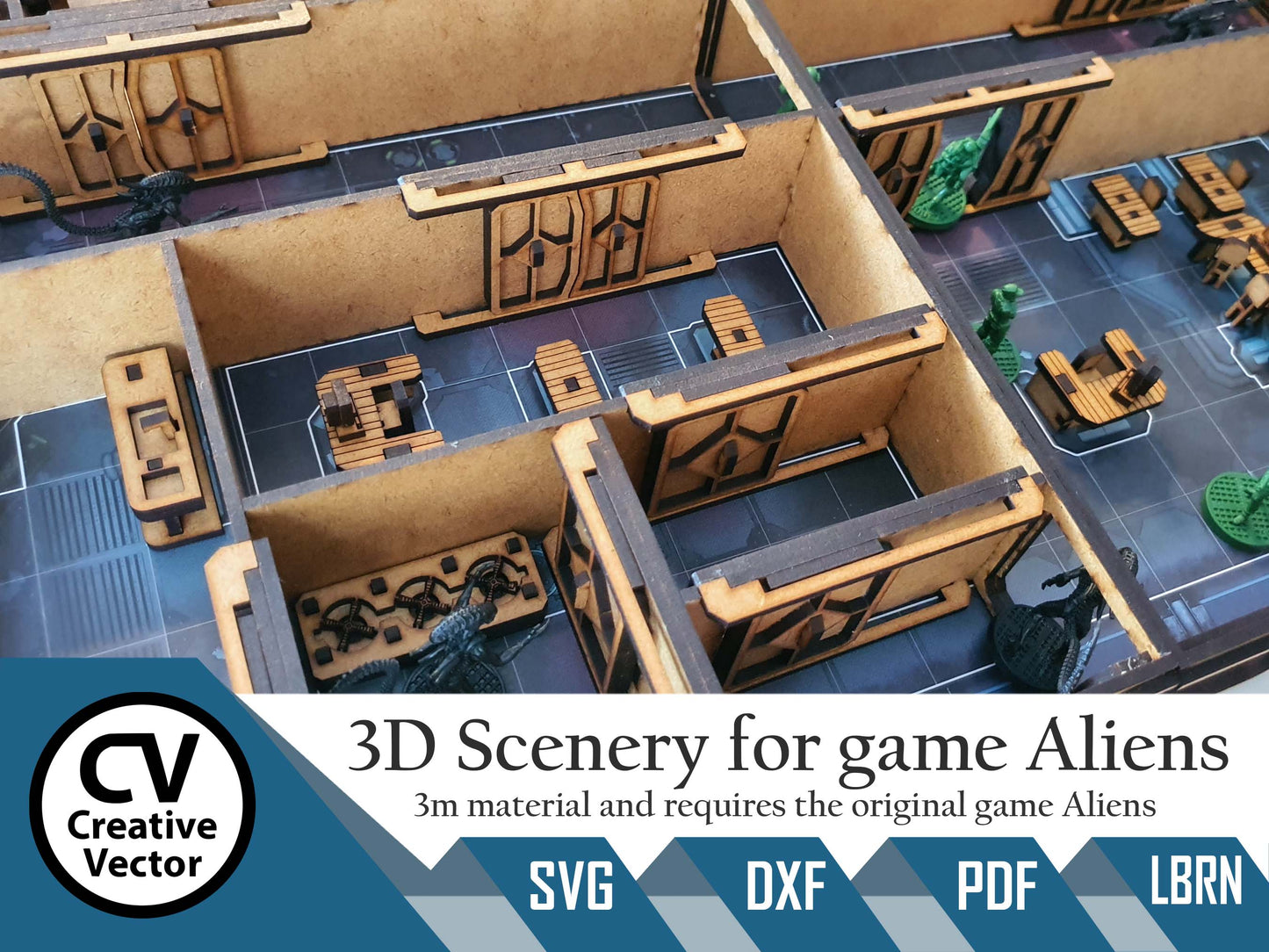 3D Scenery for boardgame Aliens Another Glorious Day In The Corps in scale 28mm