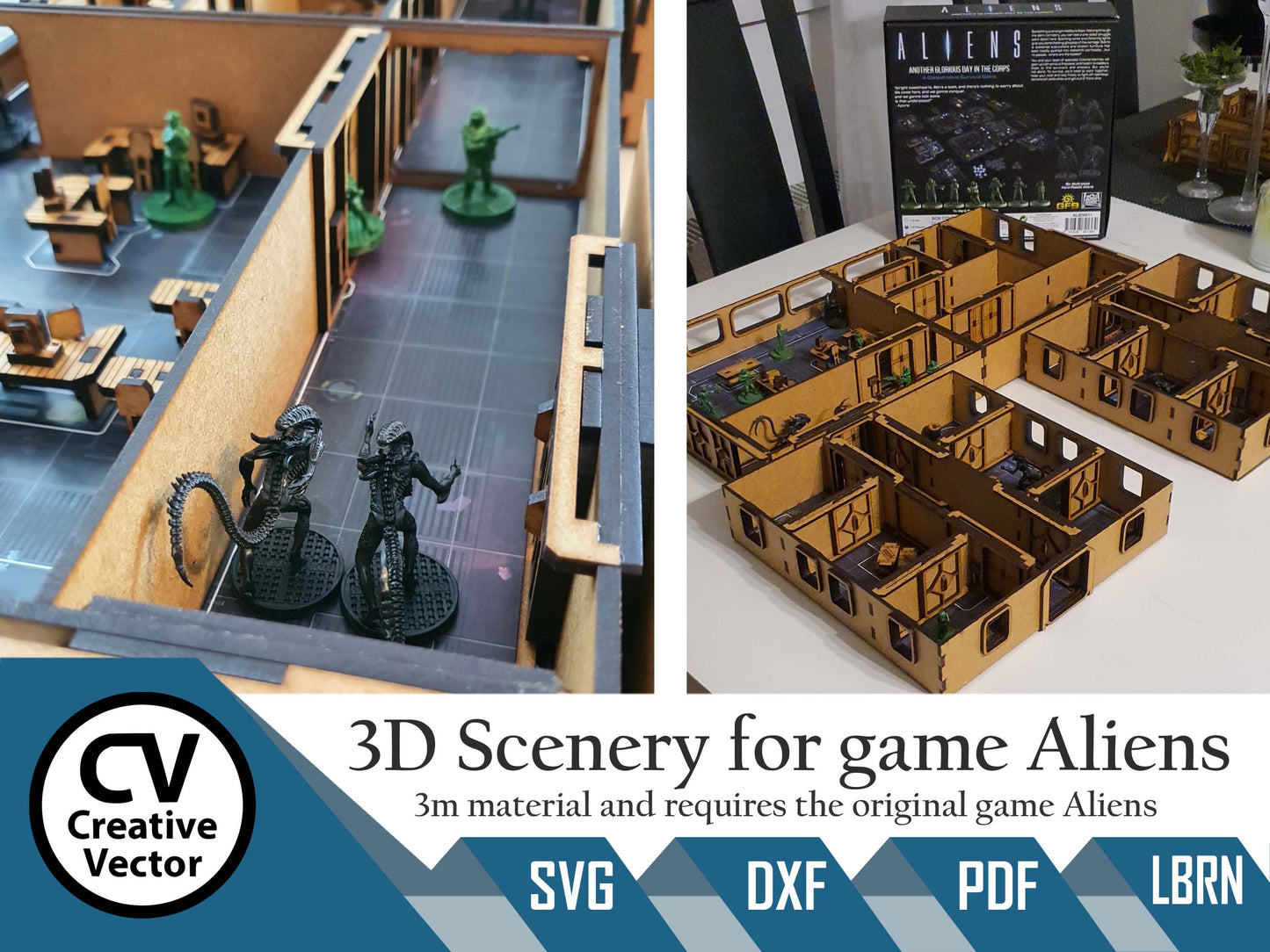 3D Scenery for boardgame Aliens Another Glorious Day In The Corps in scale 28mm