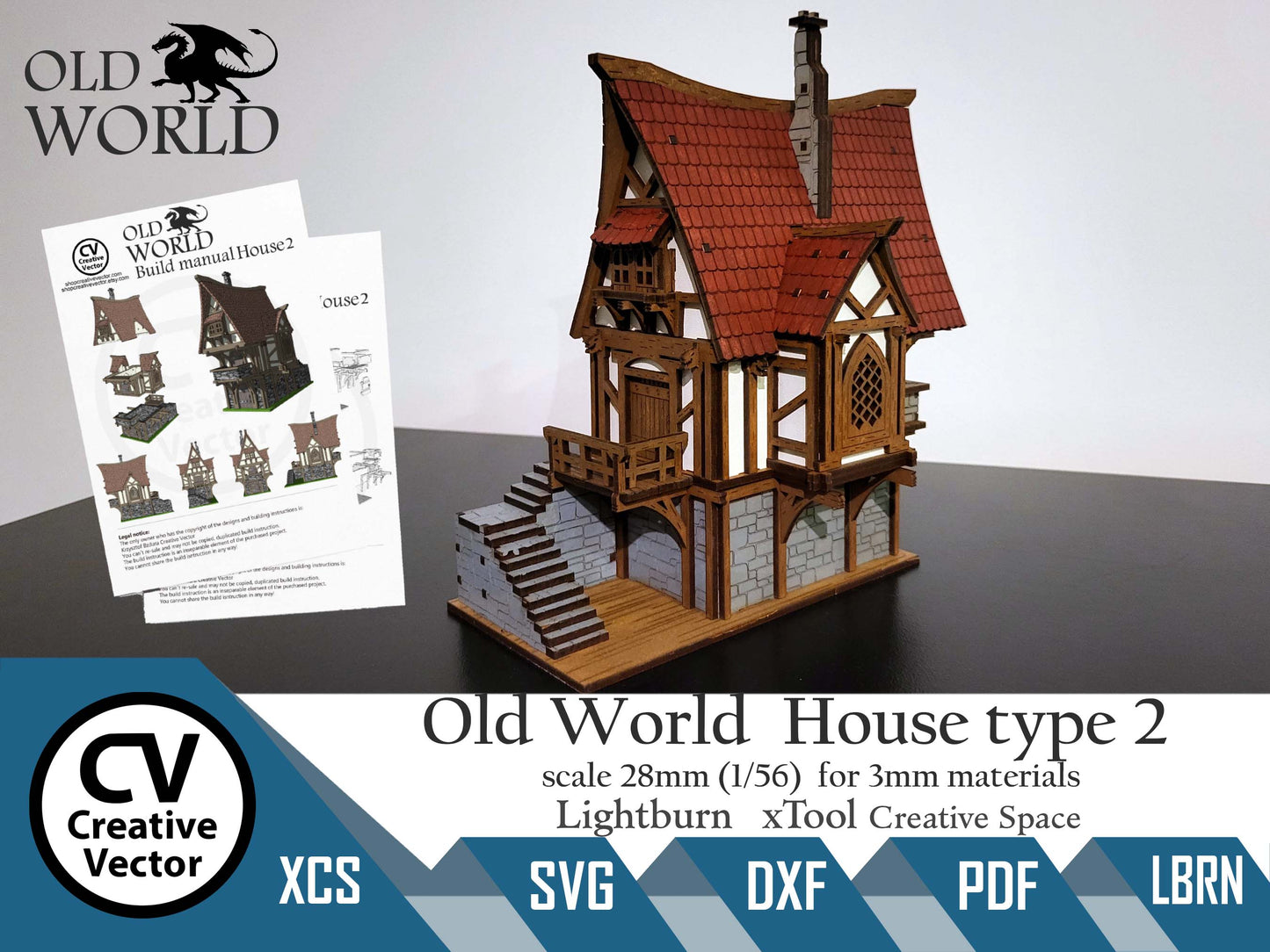 Old World House type 2 in scale 28 mm