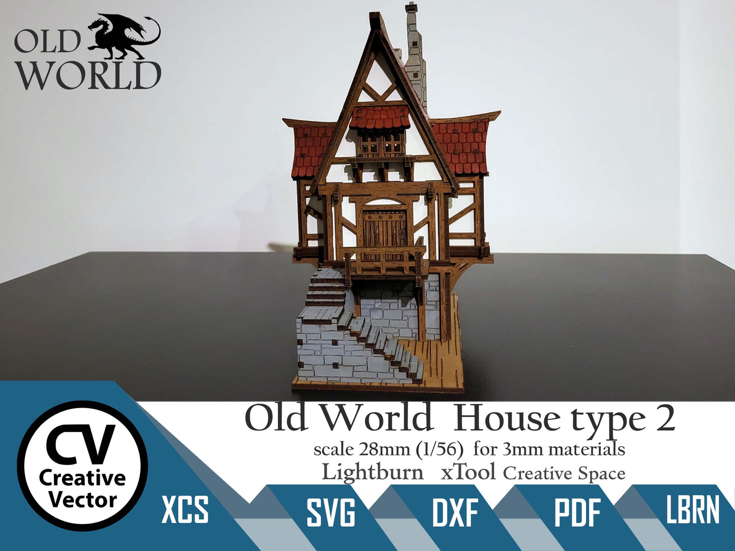 Old World House type 2 in scale 28 mm