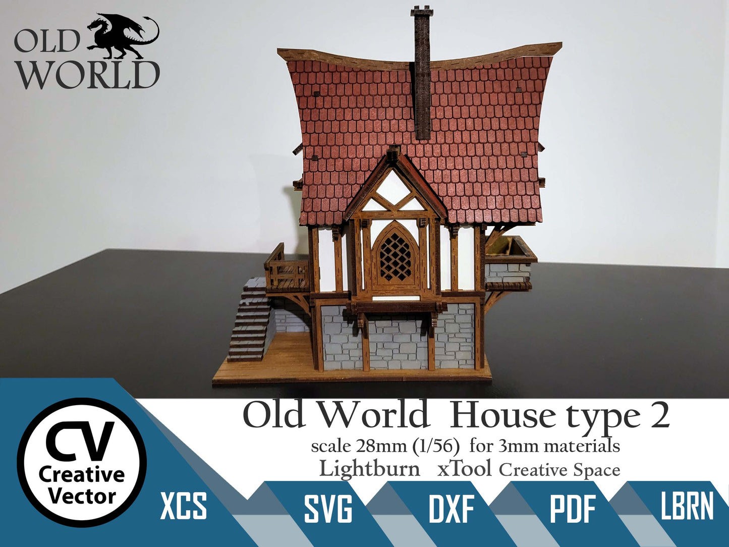 Old World House type 2 in scale 28 mm