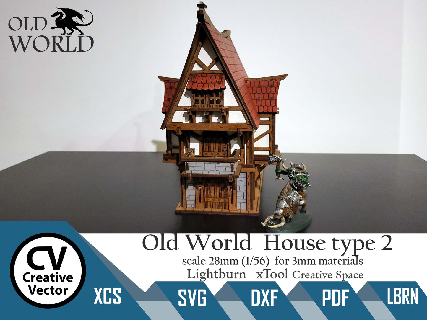 Old World House type 2 in scale 28 mm