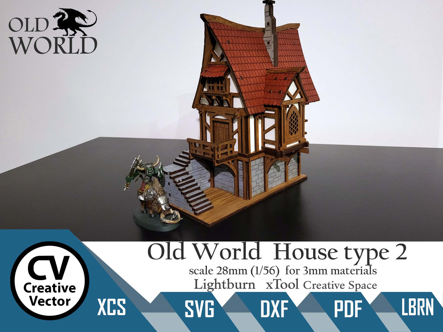 Old World House type 2 in scale 28 mm