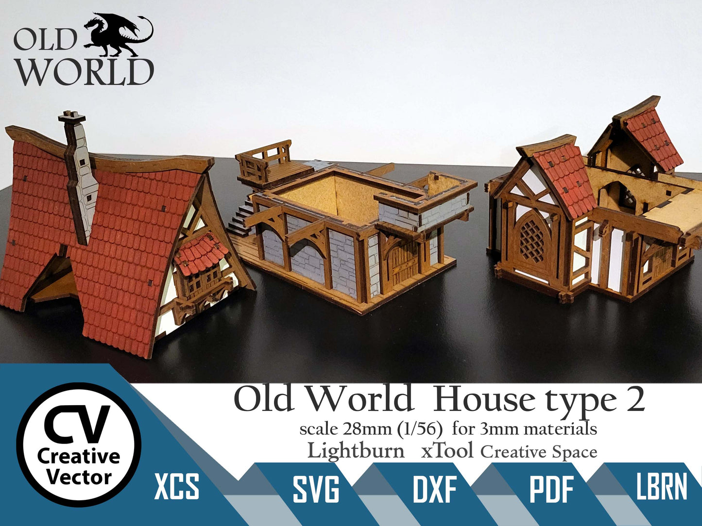 Old World House type 2 in scale 28 mm