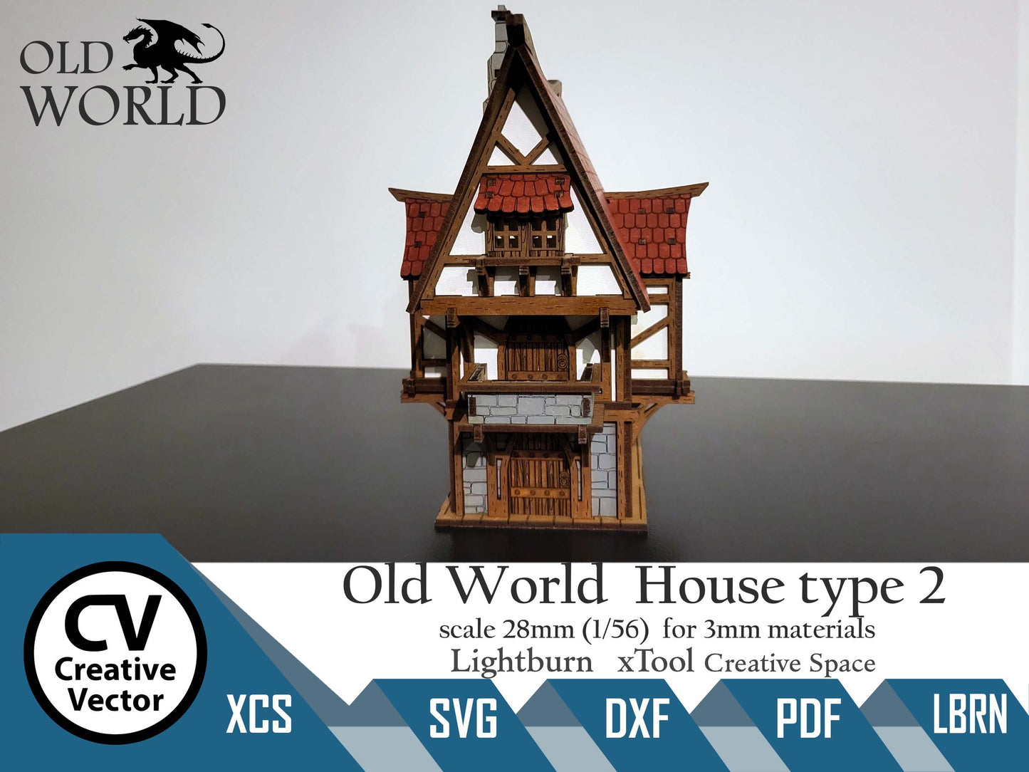 Old World House type 2 in scale 28 mm