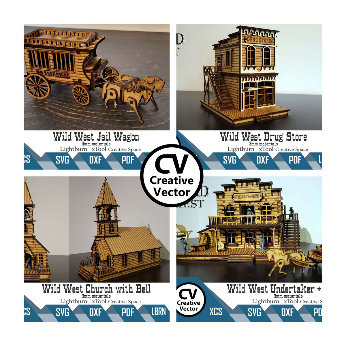 WILD WEST BUNDLE 29 designs with construction instructions