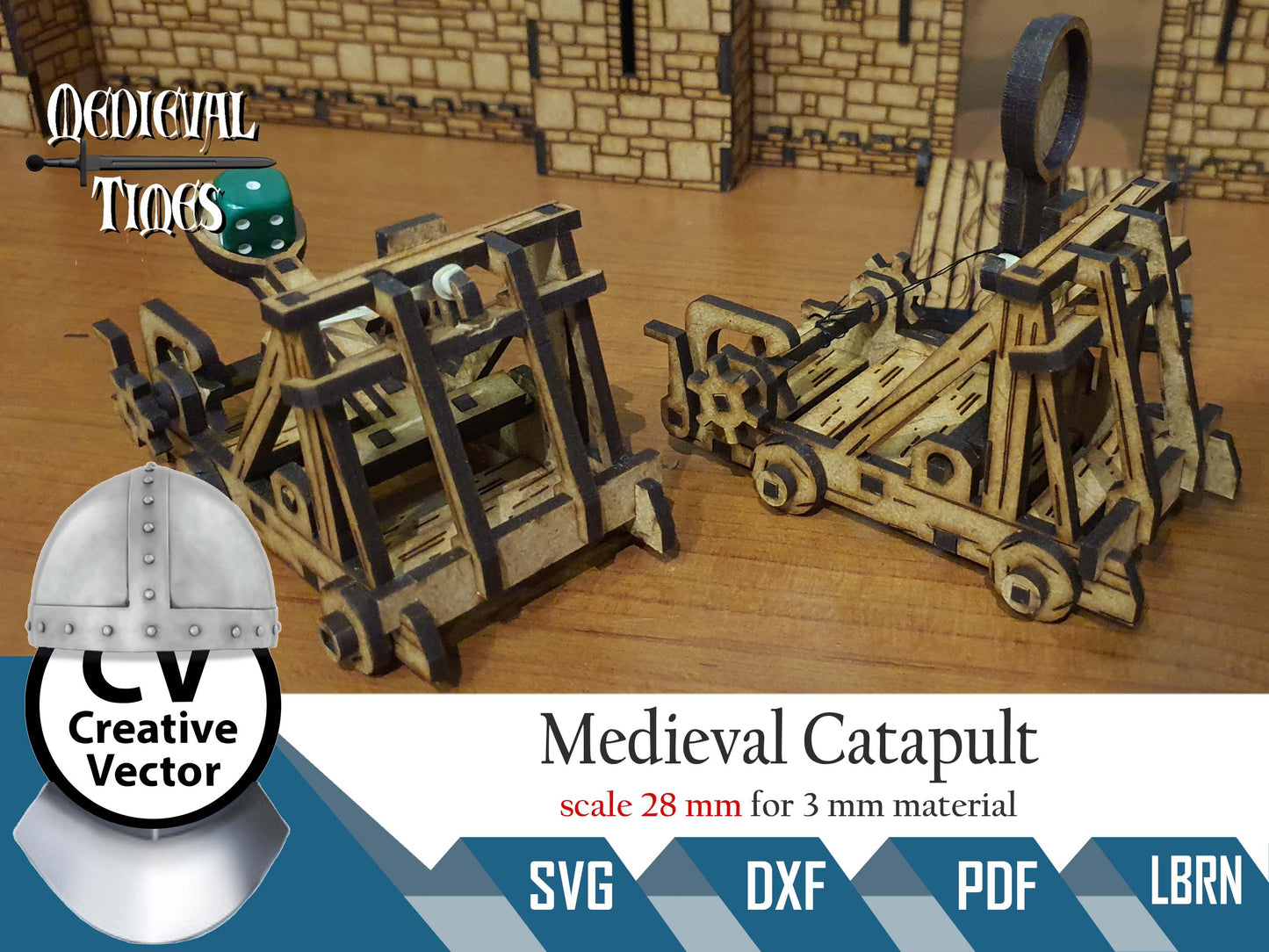 Medieval Catapult in scale 28 mm