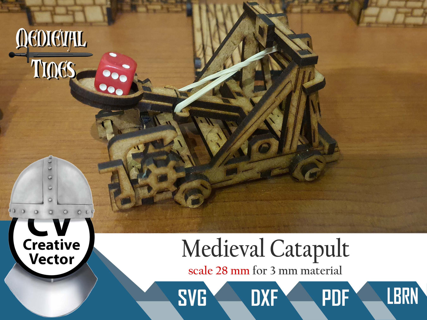 Medieval Catapult in scale 28 mm