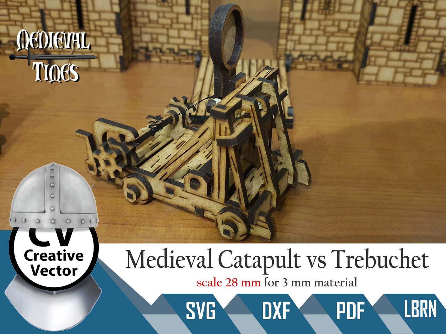 Medieval Catapult in scale 28 mm