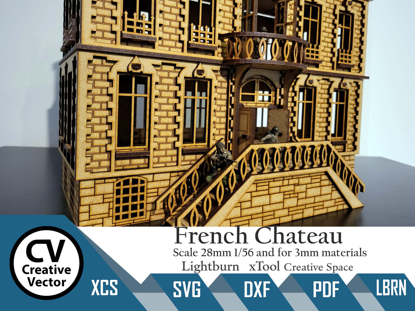 French Chateau in scale 28mm for game Bolt Action