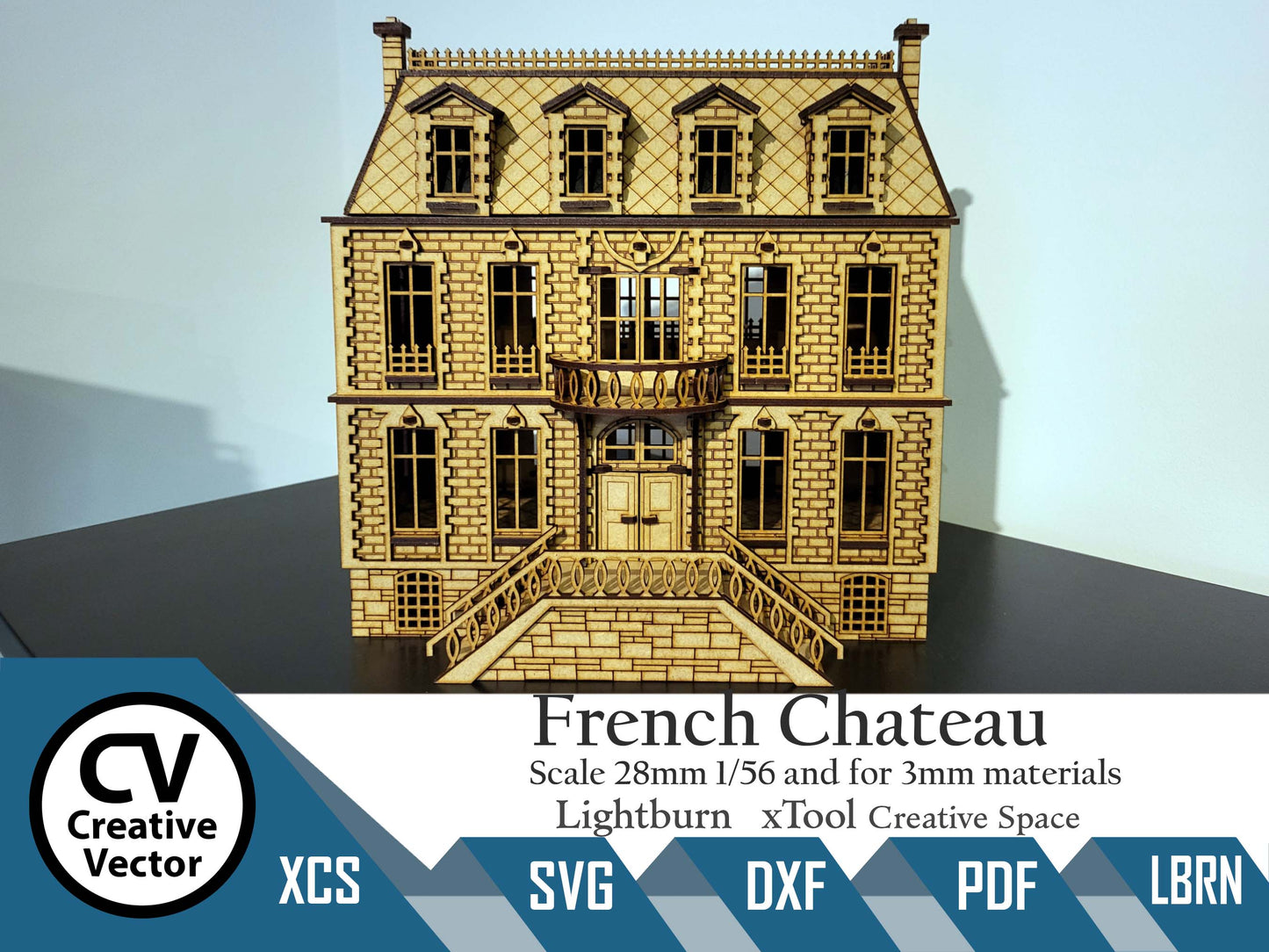 French Chateau in scale 28mm for game Bolt Action