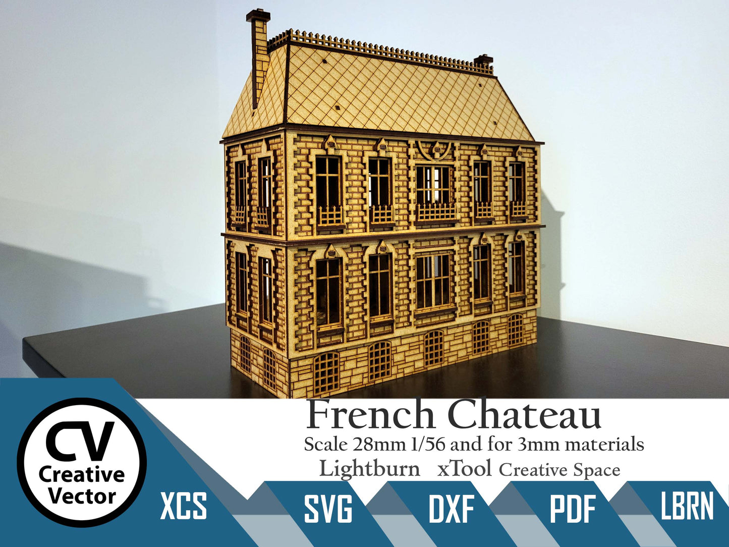French Chateau in scale 28mm for game Bolt Action