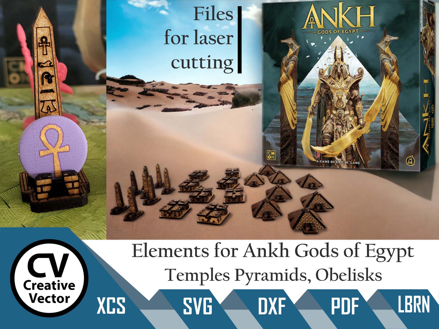 3D Elements for ANKH God of Egypt Pyramids Temples Obelisks