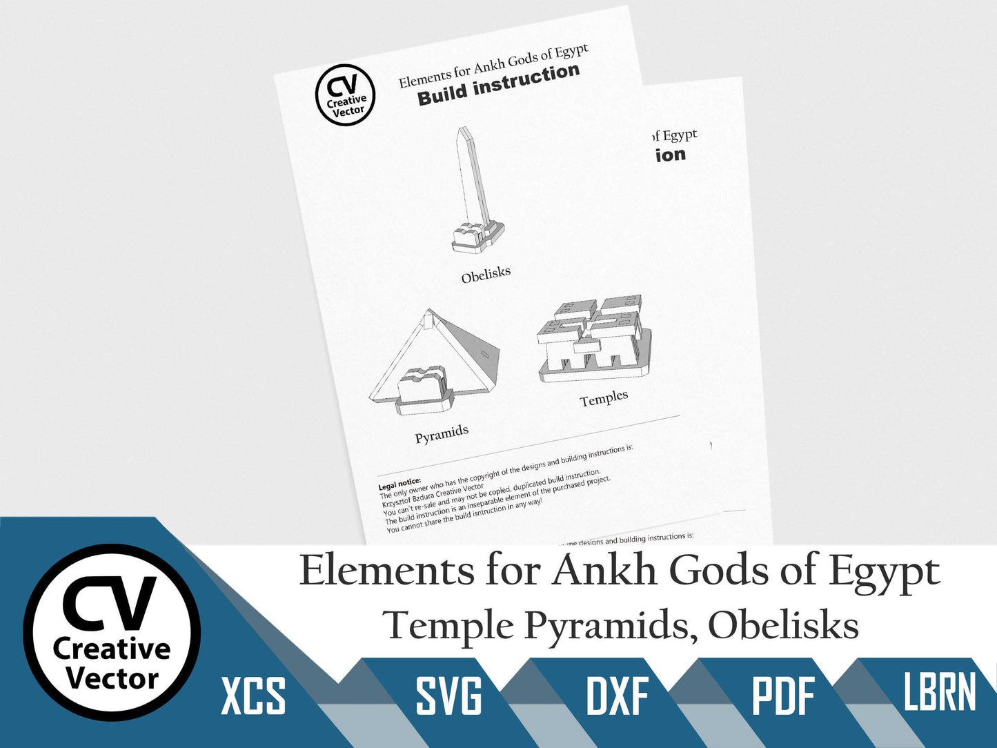 3D Elements for ANKH God of Egypt Pyramids Temples Obelisks