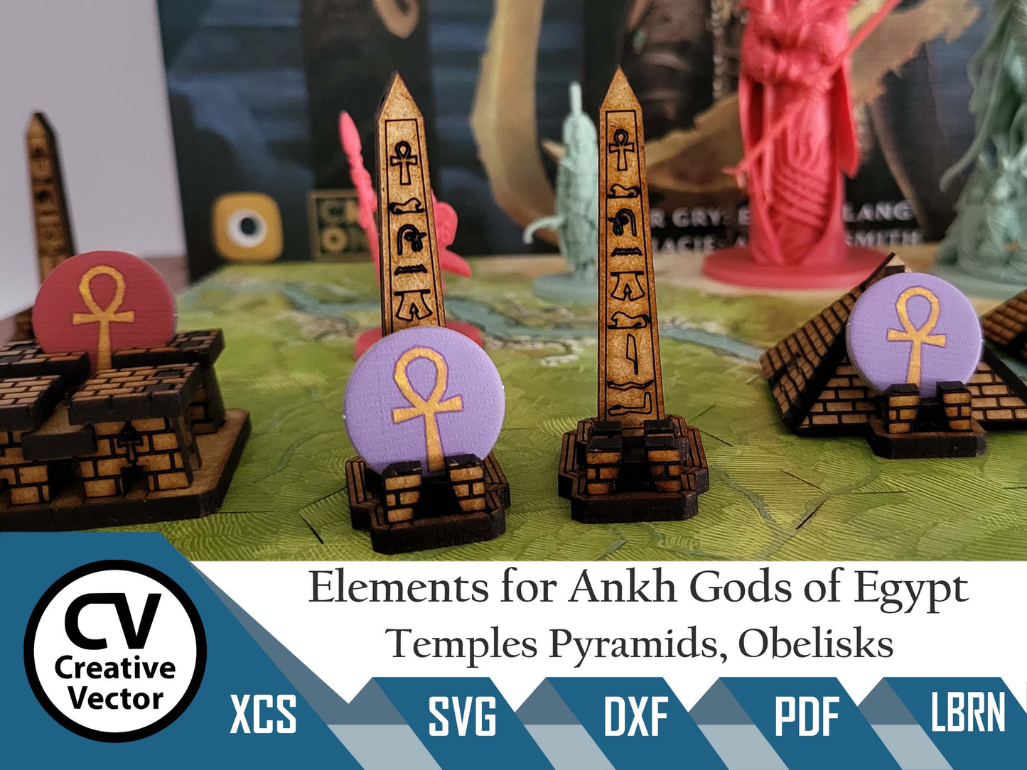 3D Elements for ANKH God of Egypt Pyramids Temples Obelisks