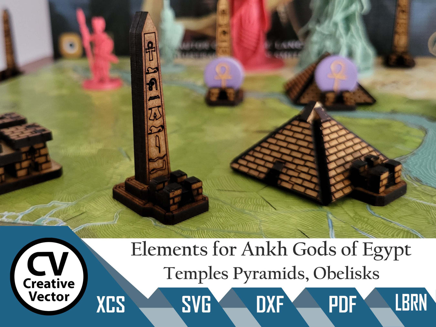 3D Elements for ANKH God of Egypt Pyramids Temples Obelisks