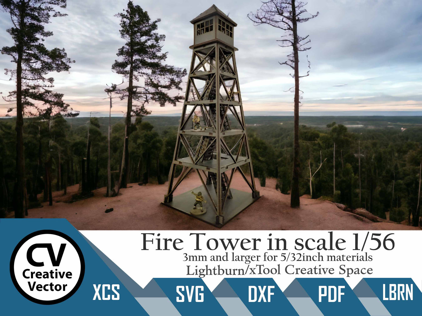 Fire Tower in scale 1/56