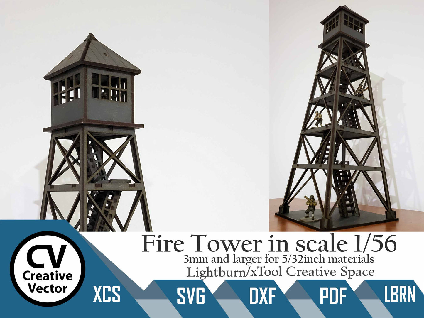 Fire Tower in scale 1/56