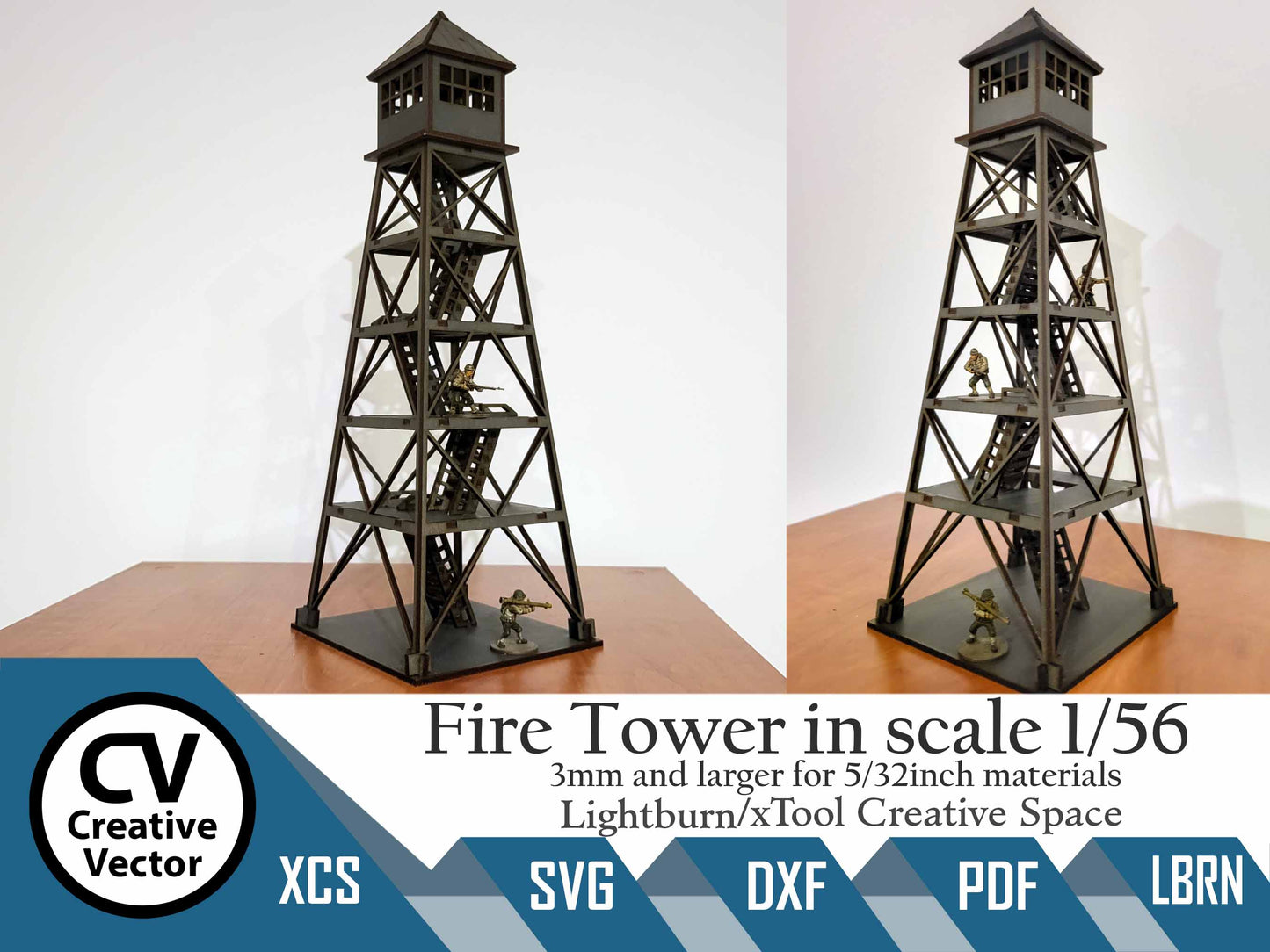 Fire Tower in scale 1/56