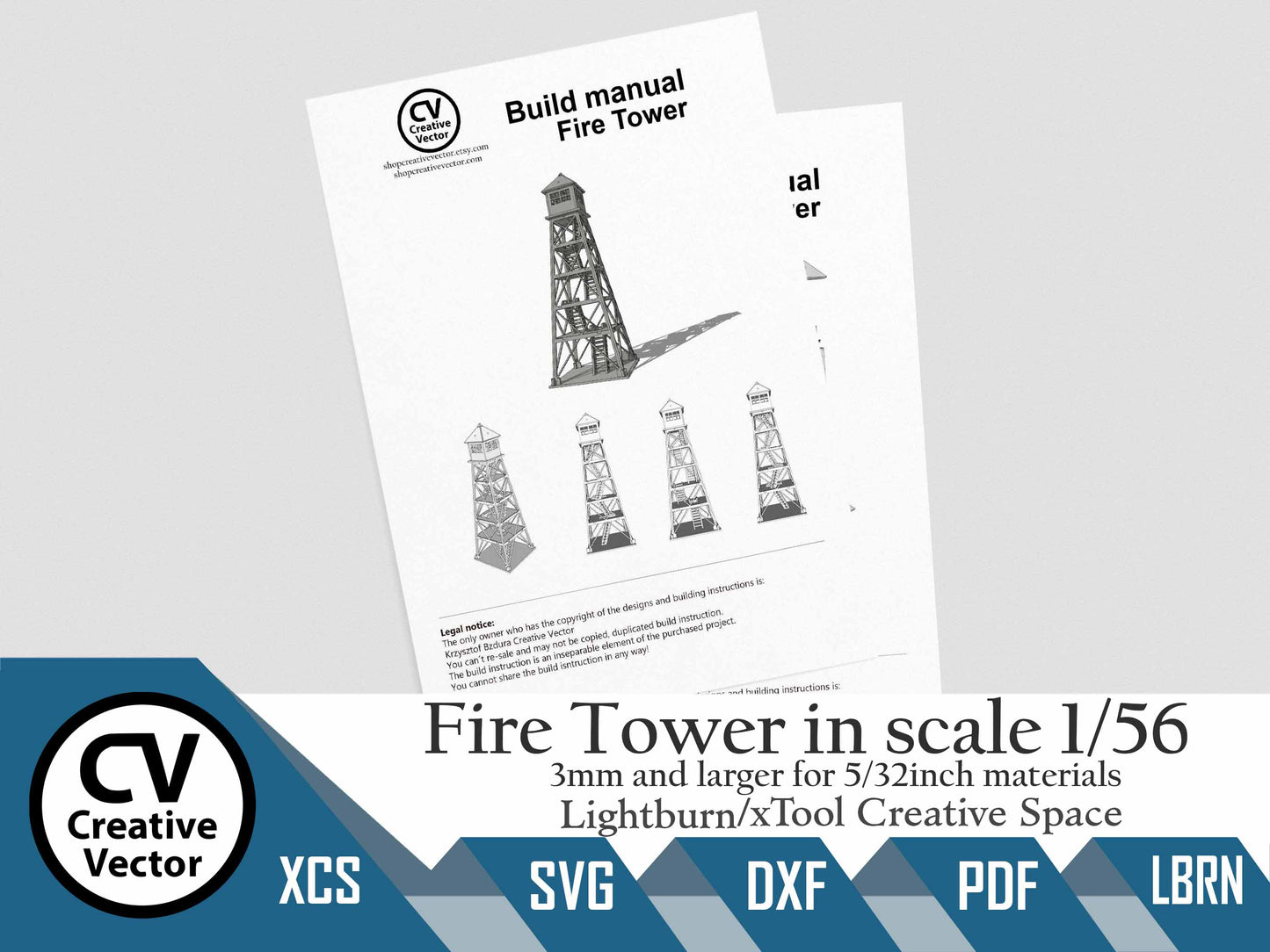 Fire Tower in scale 1/56