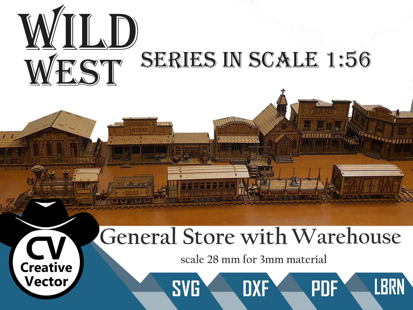 Wild West General Store with Warehouse in scale 28mm for Wargamers