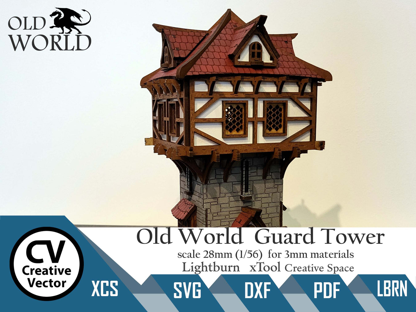 Old World Guard Tower in scale 28 mm