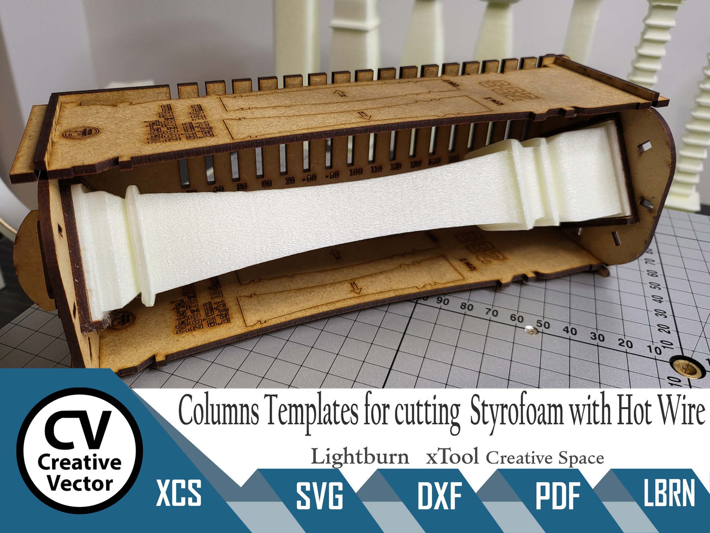 Rotary system for styrofoam cutting with hot wire Proxxon THERMOCUT 230