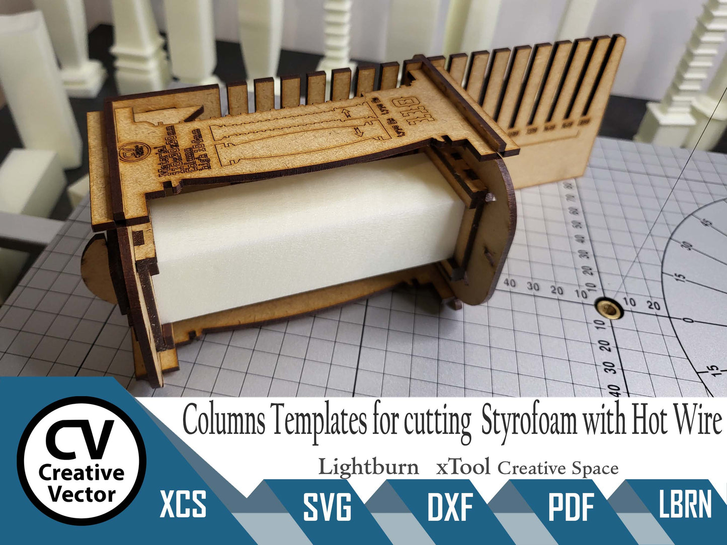 Rotary system for styrofoam cutting with hot wire Proxxon THERMOCUT 230