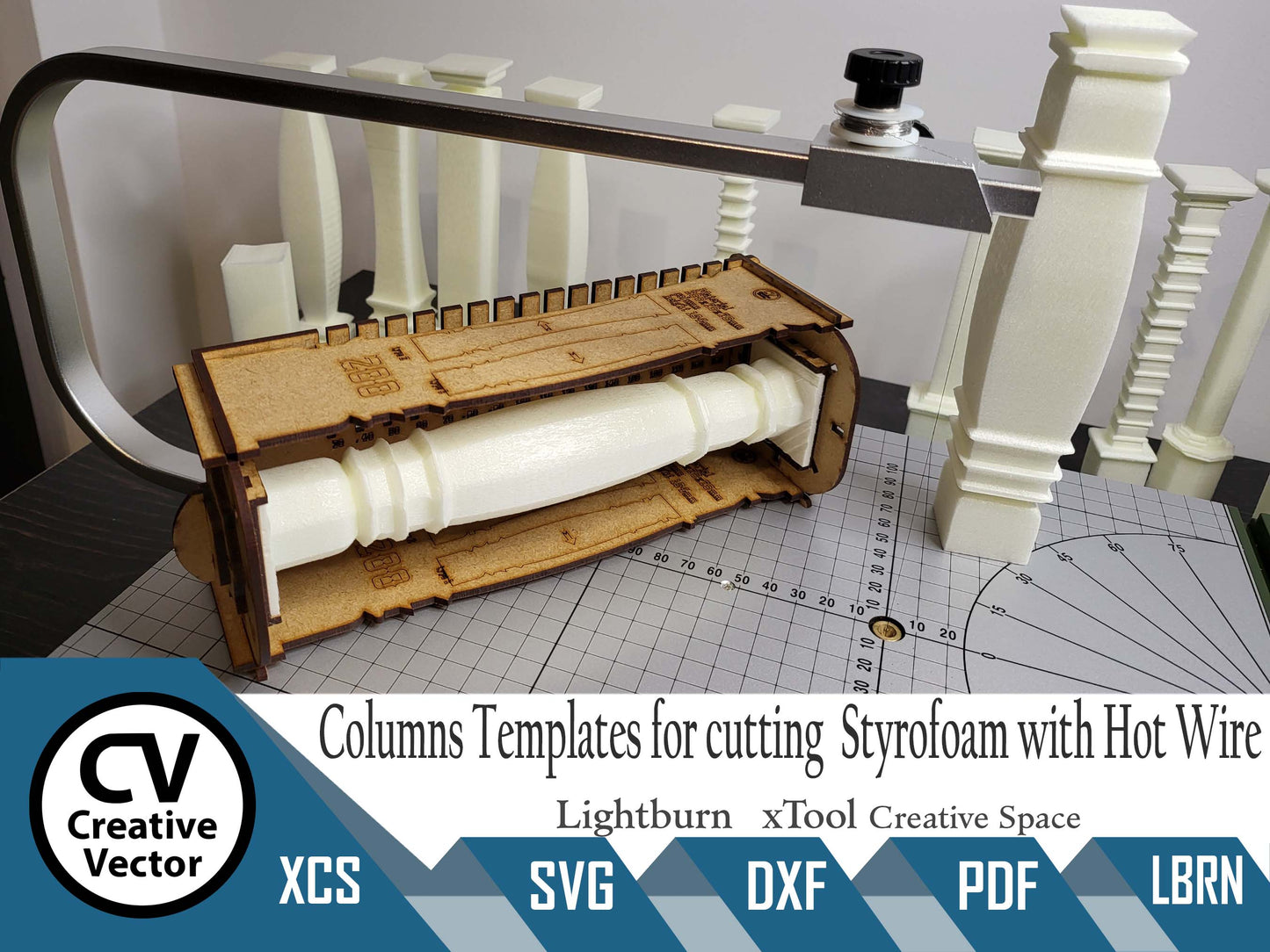 Rotary system for styrofoam cutting with hot wire Proxxon THERMOCUT 230