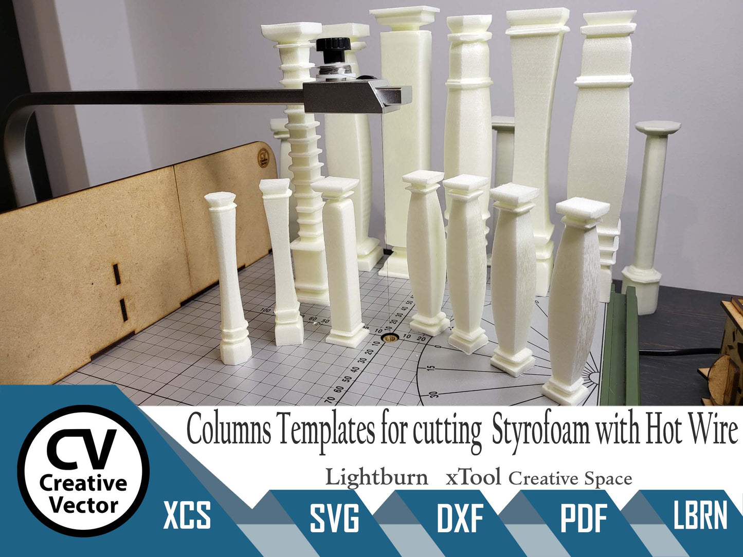 Rotary system for styrofoam cutting with hot wire Proxxon THERMOCUT 230