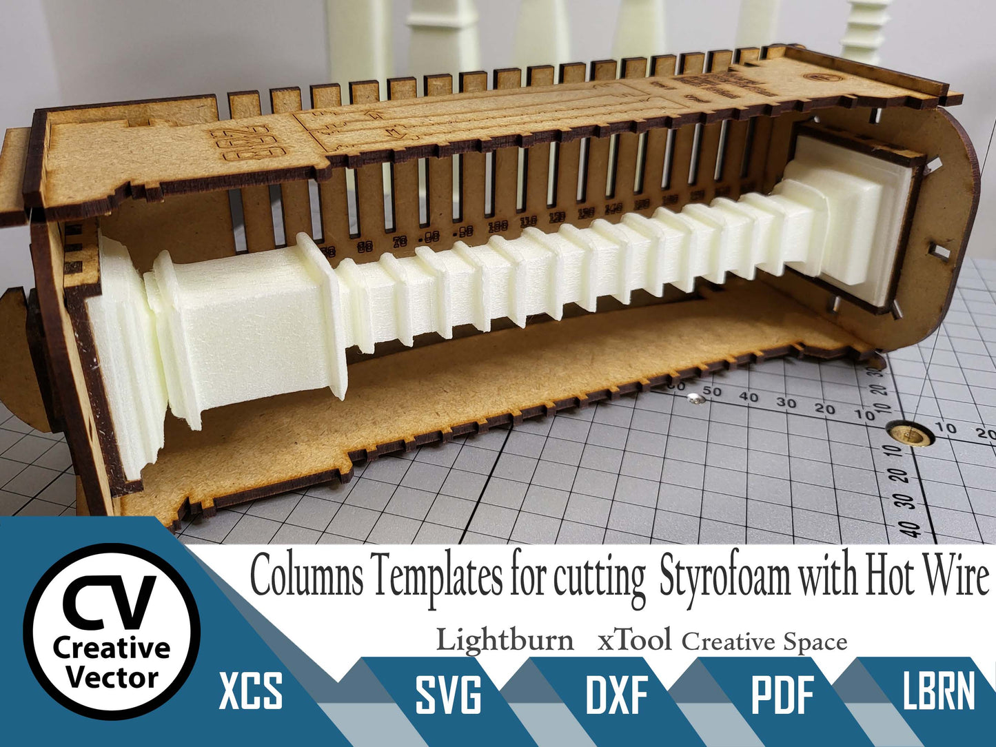 Rotary system for styrofoam cutting with hot wire Proxxon THERMOCUT 230