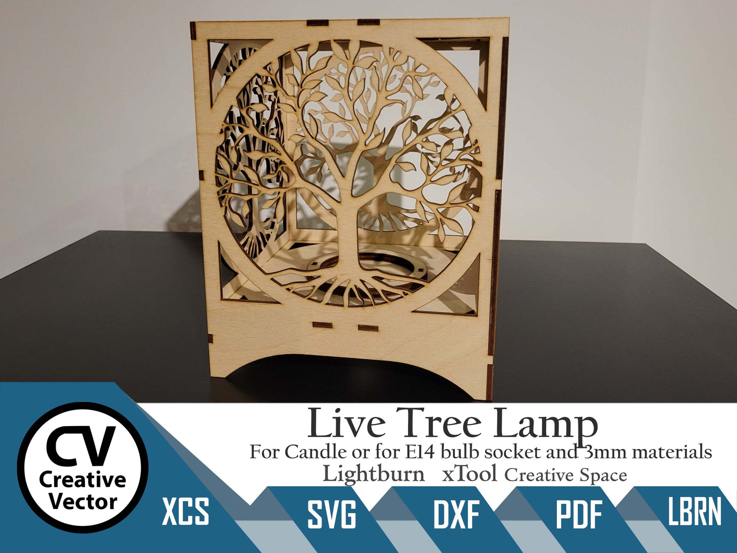 Live Tree Lamp for Candle or bulb holder with E14 thread