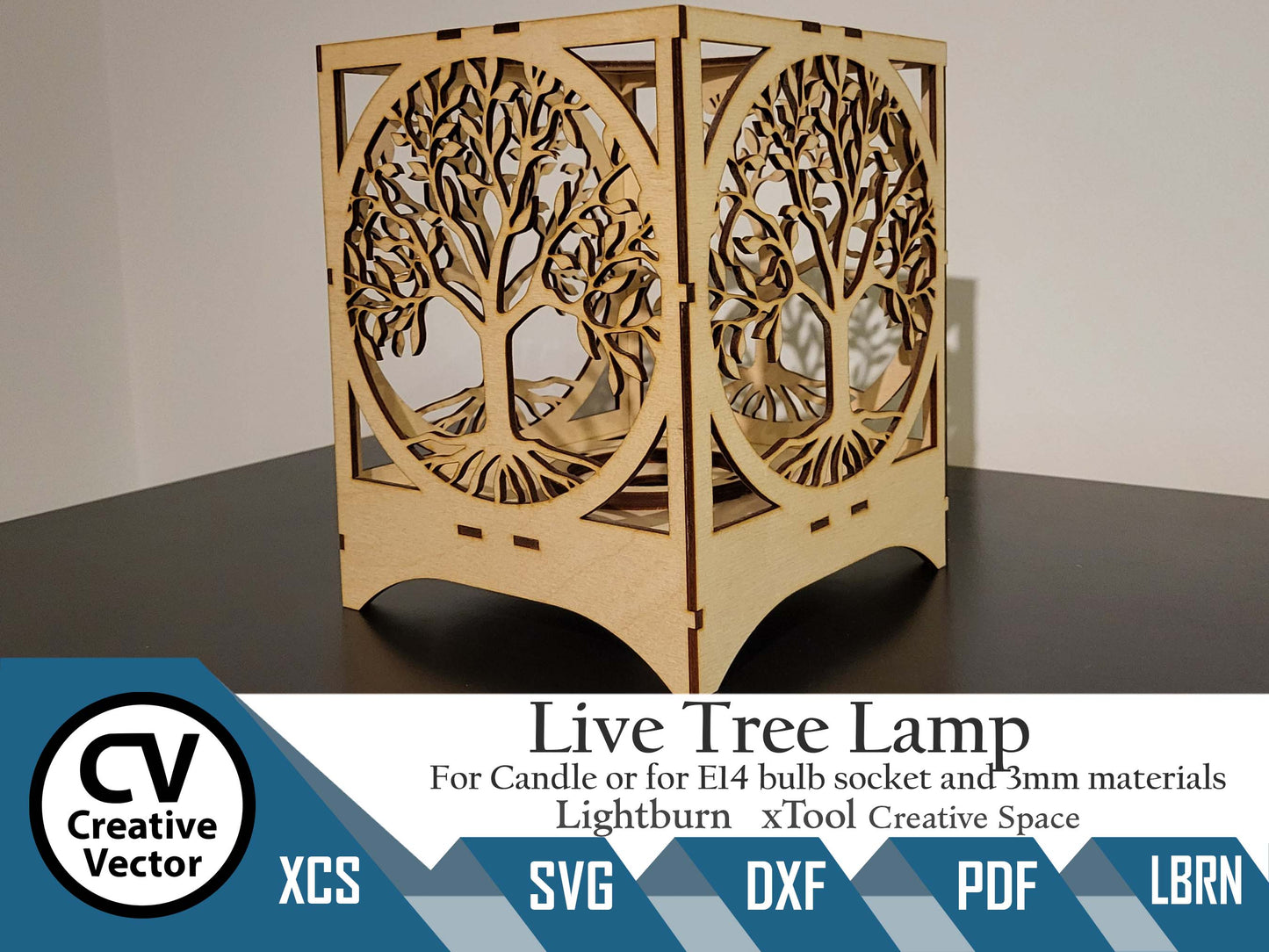 Live Tree Lamp for Candle or bulb holder with E14 thread