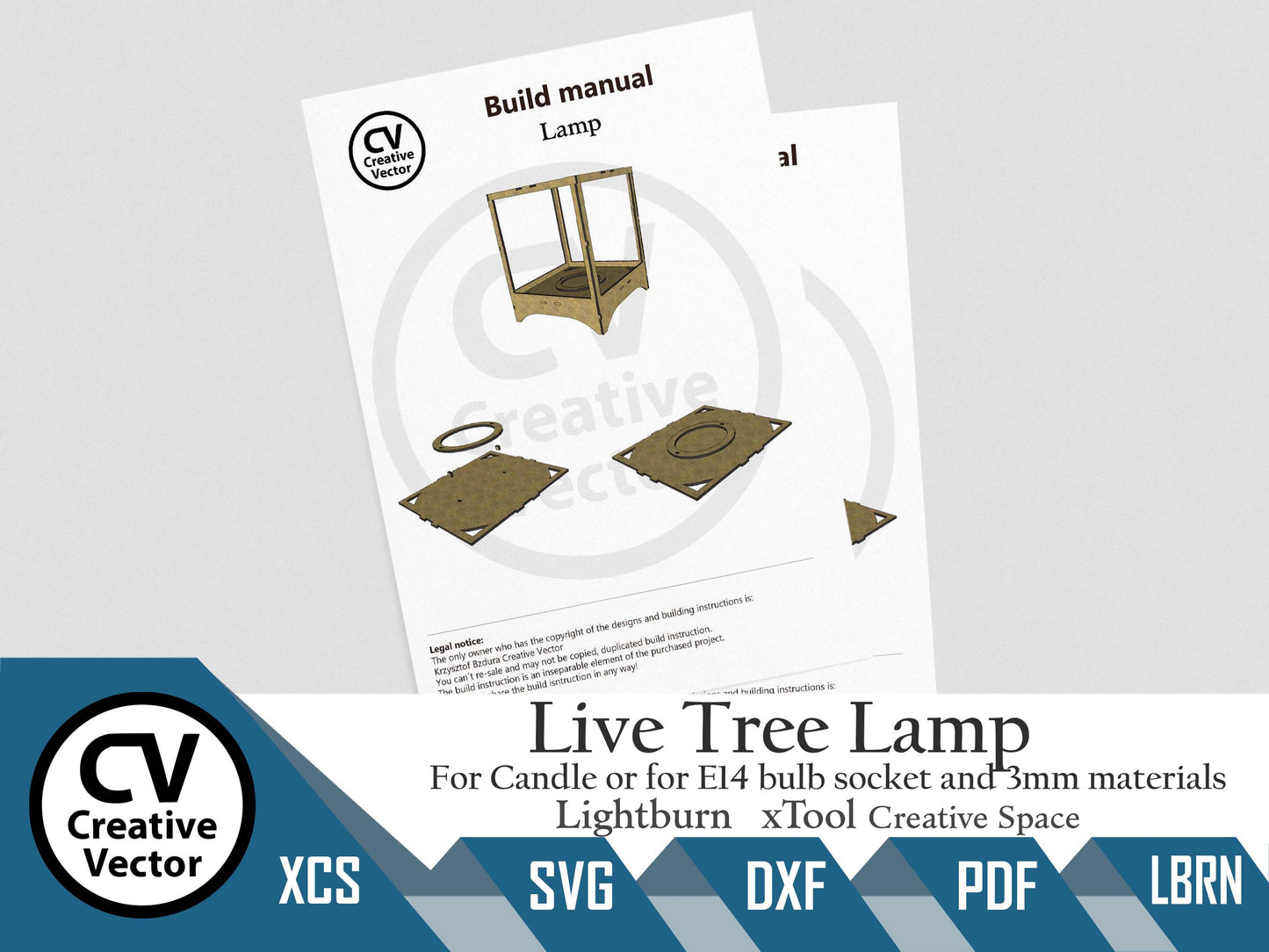 Live Tree Lamp for Candle or bulb holder with E14 thread