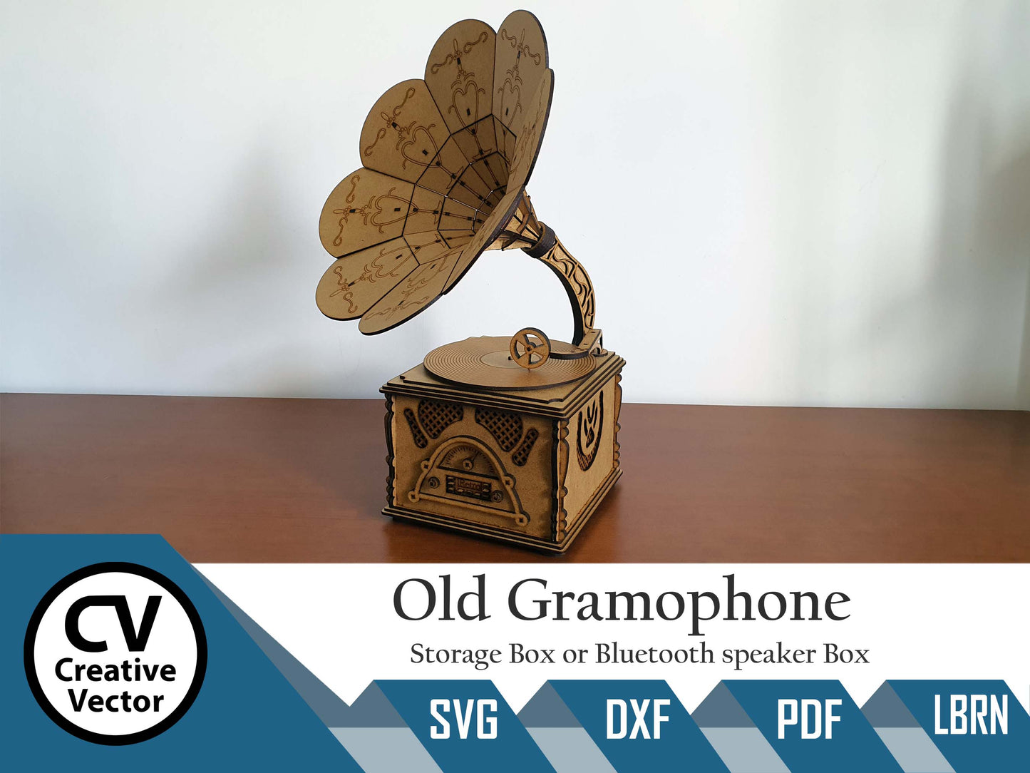 Old Gramophone - Storage Box or Bluetooth speaker Box