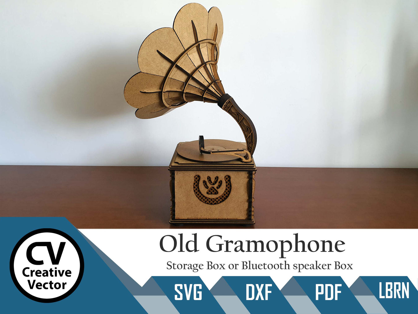 Old Gramophone - Storage Box or Bluetooth speaker Box