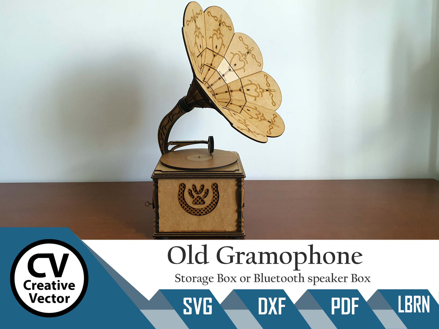 Old Gramophone - Storage Box or Bluetooth speaker Box